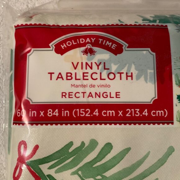 Holiday Time Christmas rectangular vinyl table cloth - Picture 2 of 3